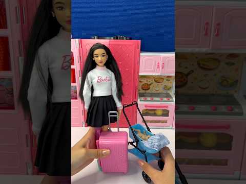 Satisfying Unboxing Barbie Doll & TravelPlaysets, ASMR Video #shorts
