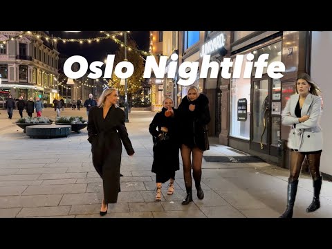 Oslo 4K Nightlife-Norway-Christmas Vibe