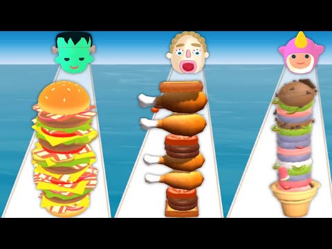 BURGER RUSH vs SANDWICH RUNNER vs ICE CREAM RUN - Triple Gameplay New Update