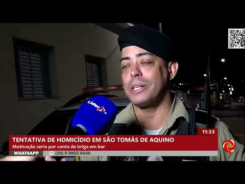 Briga em bar termina em tentativa de homicídio em São Tomás de Aquino