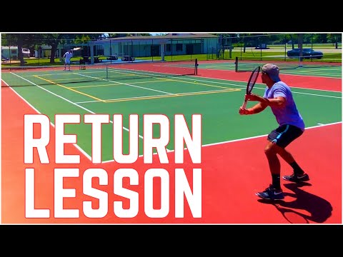 Return of Serve Tennis Lesson with 4.5 NTRP Student