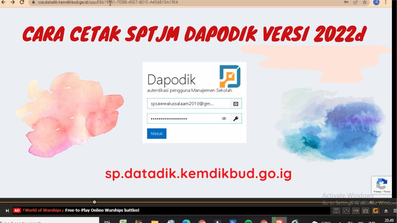 #CetakSPTJMDapodik CARA CETAK SPTJM DAPODIK 2022d