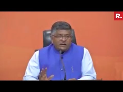 Ravi Shankar Prasad News Conference | Gives Back To Rahul Gandhi