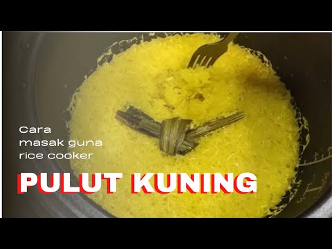 Cara masak Pulut Kuning guna rice cooker | Resepi Pulut | tak perlu rendam