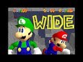 SM64 2P Red Coin Maze Swingin In The Breeze Widescreen Redux