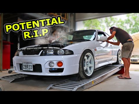 RB25 R33 SKYLINE HITS THE DYNO! *BIG FAIL*