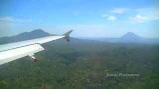 preview picture of video 'Beautiful Landing in Paradise Manado Bunaken Sulawesi Silk Air'