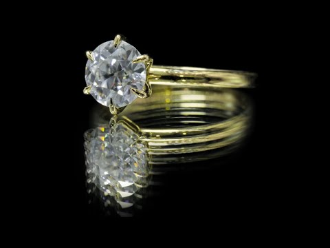 F&B Jewelry Showcase: Custom FAB Old European Cut 8.mm Moissanite 6 Prong Solitaire Ring