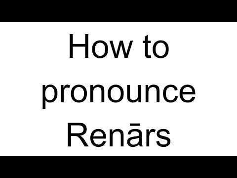 How to Pronounce Renārs (Latvian)