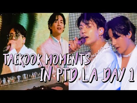 taekook moments in PTD LA CONCERT DAY 1 || taekook moments