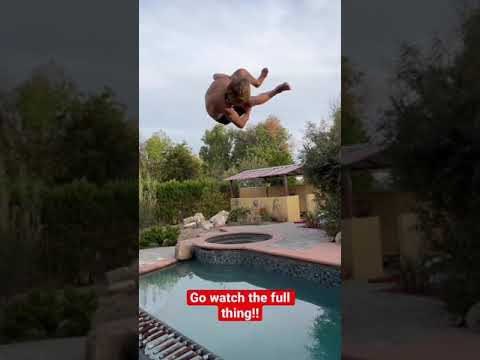 Double flip into a pool!!