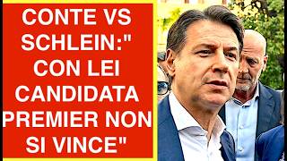 CONTE VS SCHLEIN:" CON LEI CANDIDATA PREMIER NON SI VINCE" IL PD PENSA A CHIUDERE COL M5S