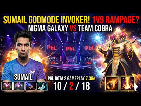 🔥 SUMAIL - INVOKER : NIGMA GALAXY VS TEAM COBRA PGL DOTA 2 Gameplay 7.39e #sumail #invoker 10 2 18 🔥