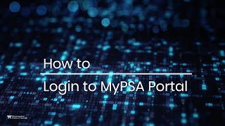 How to login to MyPSA Portal