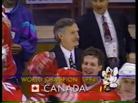 May 8, 1994 IIHF Ice Hockey World Championship Final Shootout and Post Game Canada vs Finland Milan