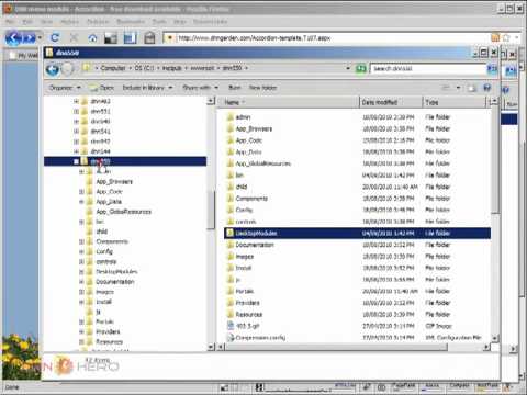 DotNetNuke Tutorial, Set up the DDRMenu Accordion style - Video #128