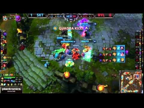 SKT1 Piglet penta-kill stolen by Bengi in game 2 of LoL World Finals