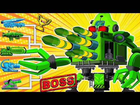 CRUSHCLAW BOSS vs MUTANT ARMY! Cartoon Robot Tank Battle