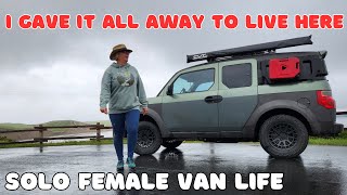 Stealth Remote California Coast Free Camping ~ Solo Female Van Life ~ #hondaelement #suvcamping #suv