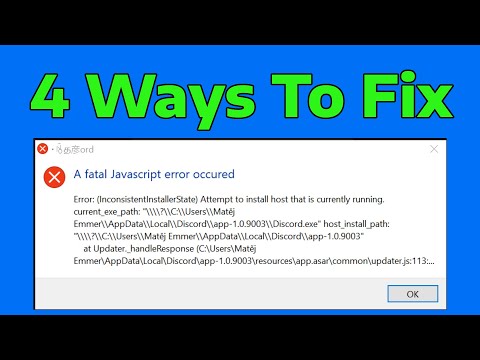 How To Fix Discord A Fatal JavaScript Error Occurred API Error