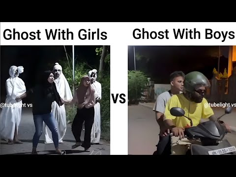 Ghost 👻 With 🏃🏼‍♀️ Girls VS Ghost 💀 With Boys 🏃‍♂️ 🤣