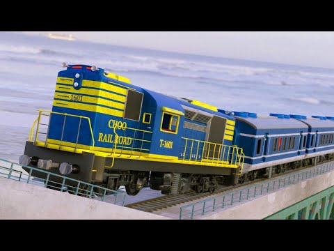 Super Man Saves the Train - Lego Train Accident Will Happen - Choo choo train kids videos