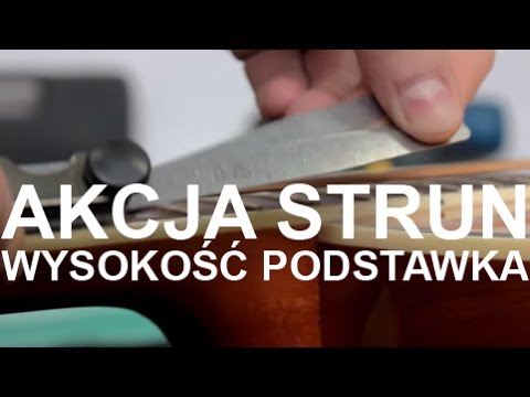 Ustawienie wysokości podstawka w gitarze akustycznej (Akcja strun cz.2) - Saddle height adjustment.