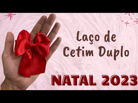 COMO FAZER LAÇO DUPLO DE CETIM / SIMPLES E FÁCIL