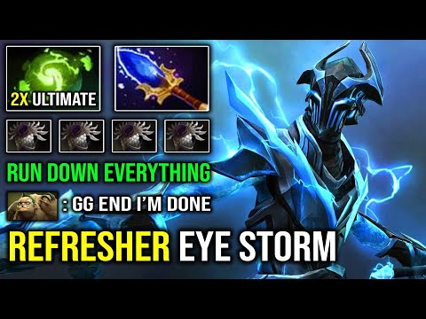 RUN DOWN EVERYTHING 8Min Boots + Refresher 2x Double Eye of the Storm Carry Mid Razor DotA 2