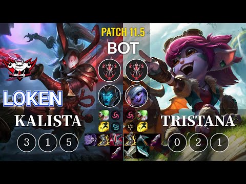 JDG LokeN Kalista vs Tristana Bot - KR Patch 11.5
