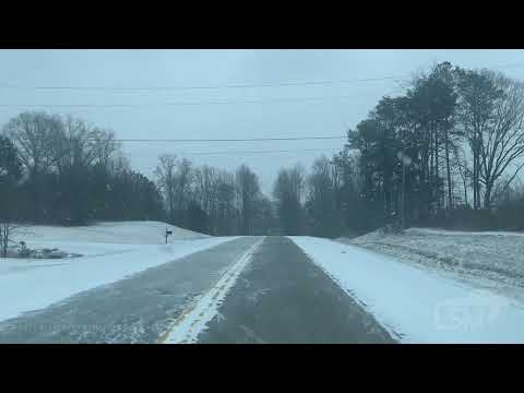 02-16-2021 Short Creek, AL - Snow-Covered Roadways and Traffic