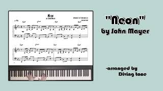 John Mayer(존 메이어) - Neon(네온) (Piano sheet / 피아노 악보) by Diving tone Spartito