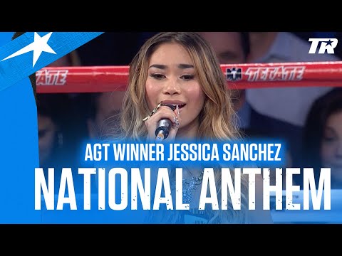 AGT Winner, Jessica Sanchez, Sings National Anthem Prior To Manny Pacquiao vs Brandon Rios