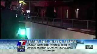 Justin Bieber sale a saludar en el hotel faena argentina