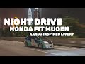 HONDA FIT MUGEN GK5 KANJO INSPIRED LIVERY NIGHT DRIVE WHEELSCULTURE