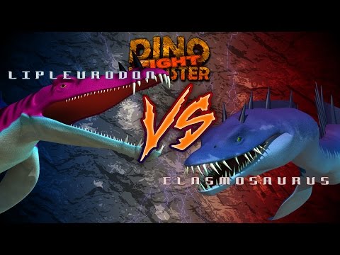Dinosaurs Monster Liopleurodon VS Elasmosaurus #pong1977 #dinosaursbattles #dinosaur #dinosaurs