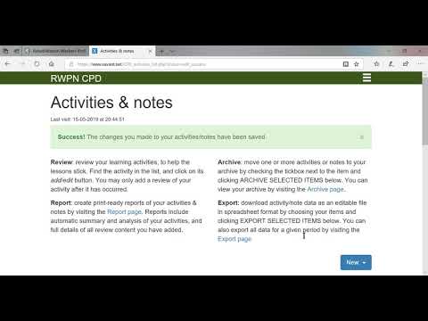 Recording A Cpd Activity