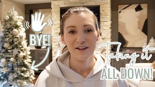 TAKING DOWN HOLIDAY DECORATIONS //Clean Up After Christmas + Post Holiday Clean + December Refresh