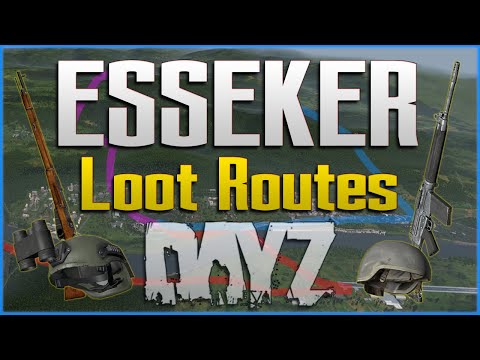 Esseker Loot Routes - A DayZ Guide Highlighting Military Bases and Important Locations