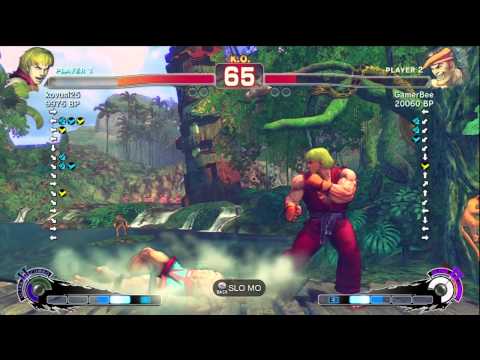 GamerBee [Adon] vs kovusi25 [Ken] SSF4 Japanese Online Ranked Matches - TRUE-HD