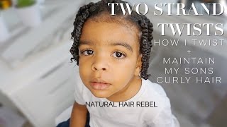 NATURAL HAIRSTYLE FOR KIDS • TWO STRAND TWISTS ON BOYS HAIR • TODDLER EDITION