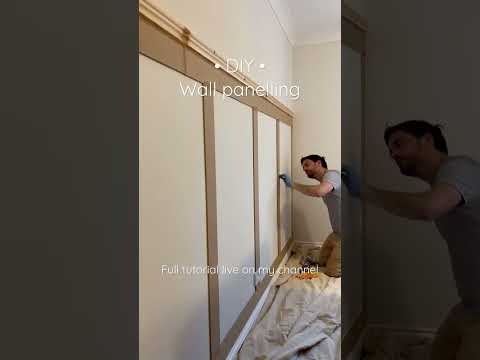 DIY wall panelling how to. Tutorial live on my channel #wallpanelling #panelling #homeimprovements