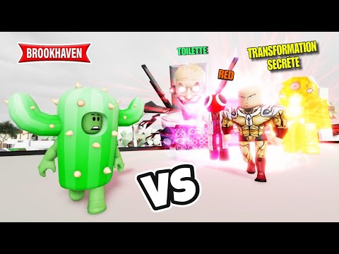 CACTUS VS SAITAMA 99999 power BUT... (THING GOES WRONG)! ROBLOX - BROOKHAVEN