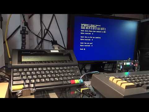 LambdaSpeak 3 Serial Interface Bi-Directional Terminal Test with Amstrad NC 100