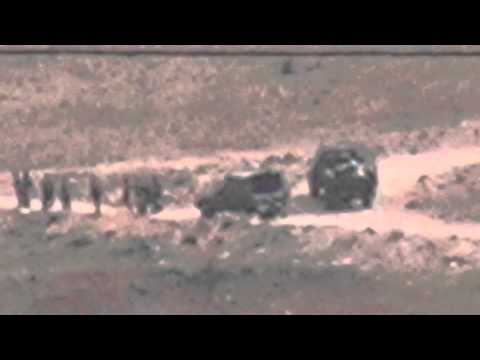 استهداف رتل عسكري لقوات النظام في منطقة الزبداني في ريف دمشق بعدد من العبوات الناسفة من قبل كتيبة الثأر الأموي وكتيبة الشيخ علي الطنطاوي