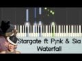 Stargate Ft Pink Sia Waterfall Piano Tutorial