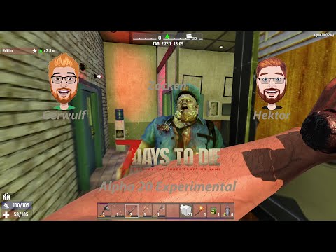 Loot in der Polizei und krasser Gegner | 7D2D Alpha 20 [S02E003] | Deutsch | Gameplay