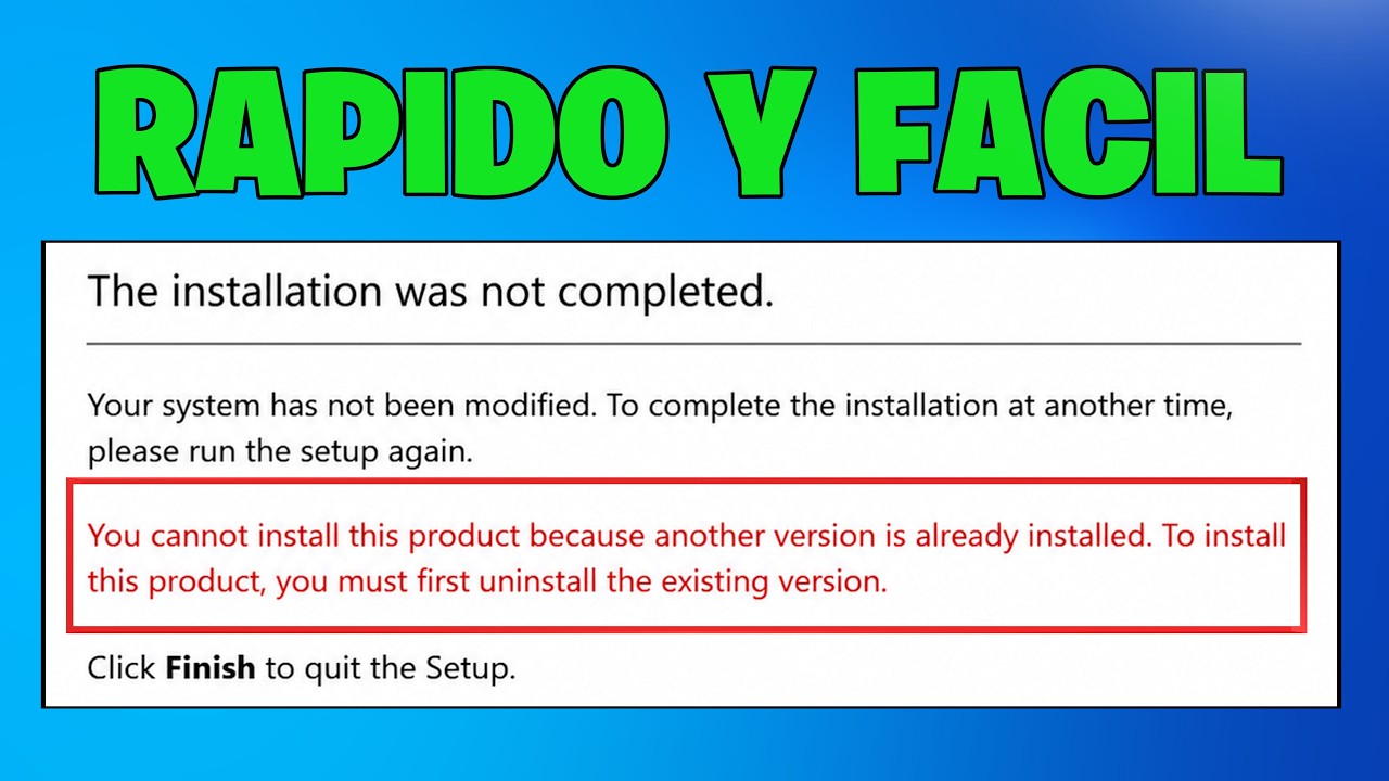 CorelDraw X8 No puede instalar este producto porque ya hay otra versión instalada