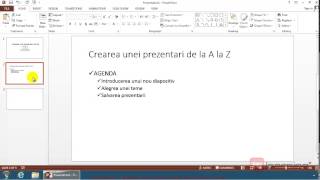 Demo exercitiu - PowerPoint - Crearea unei prezentari de la A la Z - Partea 1