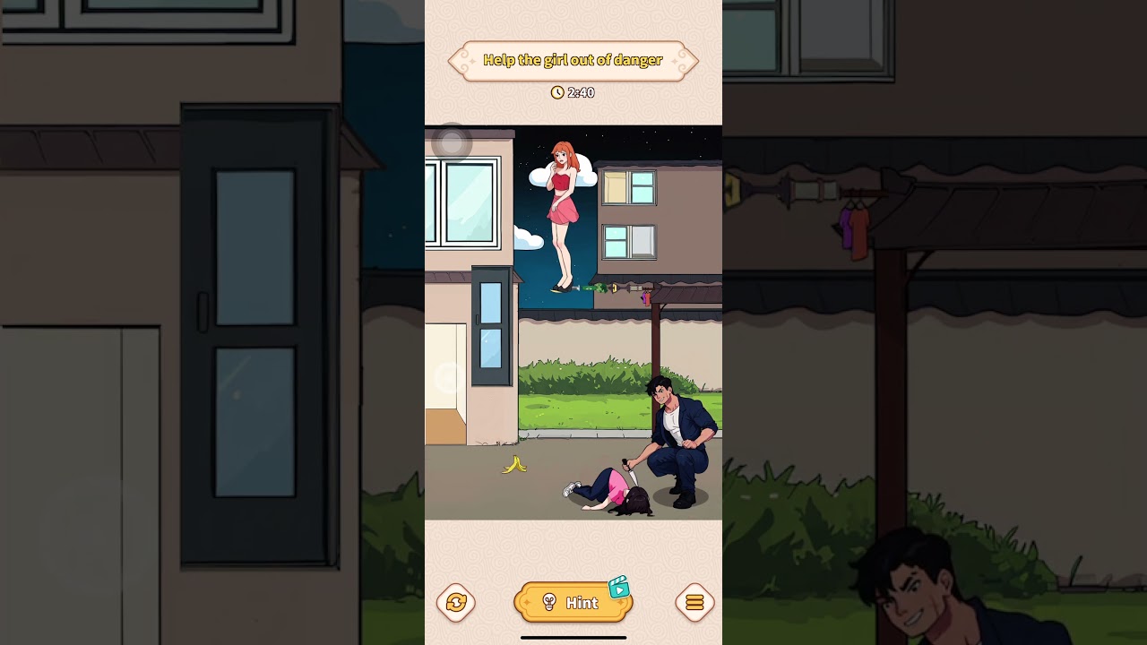 Brain Puzzle Tricky Quest Level 76 - Help The Girl Out Of Danger - Crime Escape.